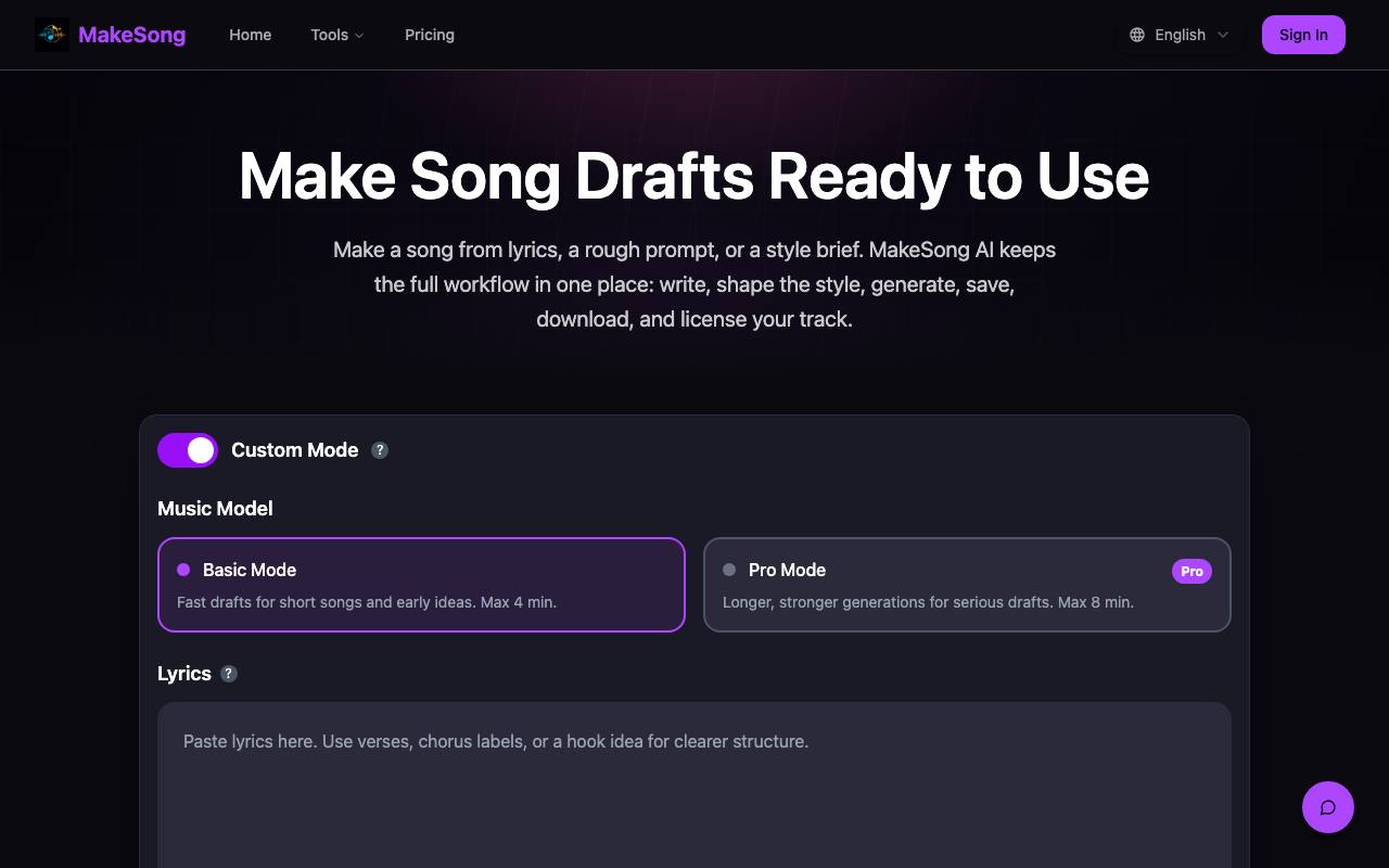 Make Song AI screenshot
