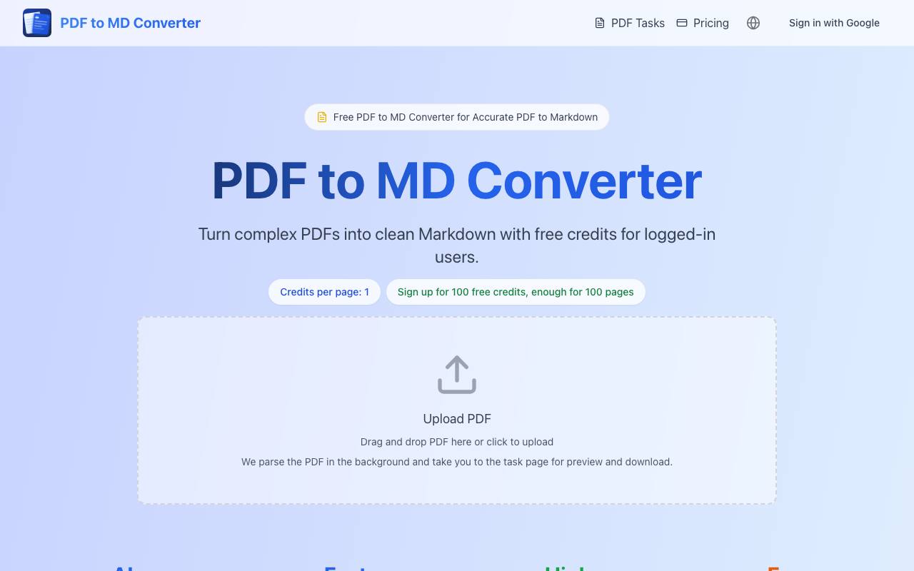 PDF to MD Converter screenshot