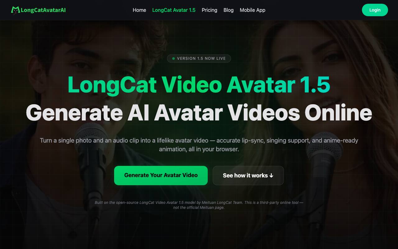 longcat video avatar 1.5 screenshot