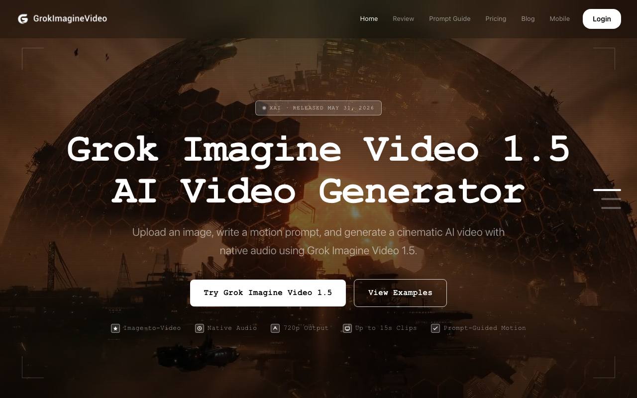 Grok Imagine Video Generator screenshot