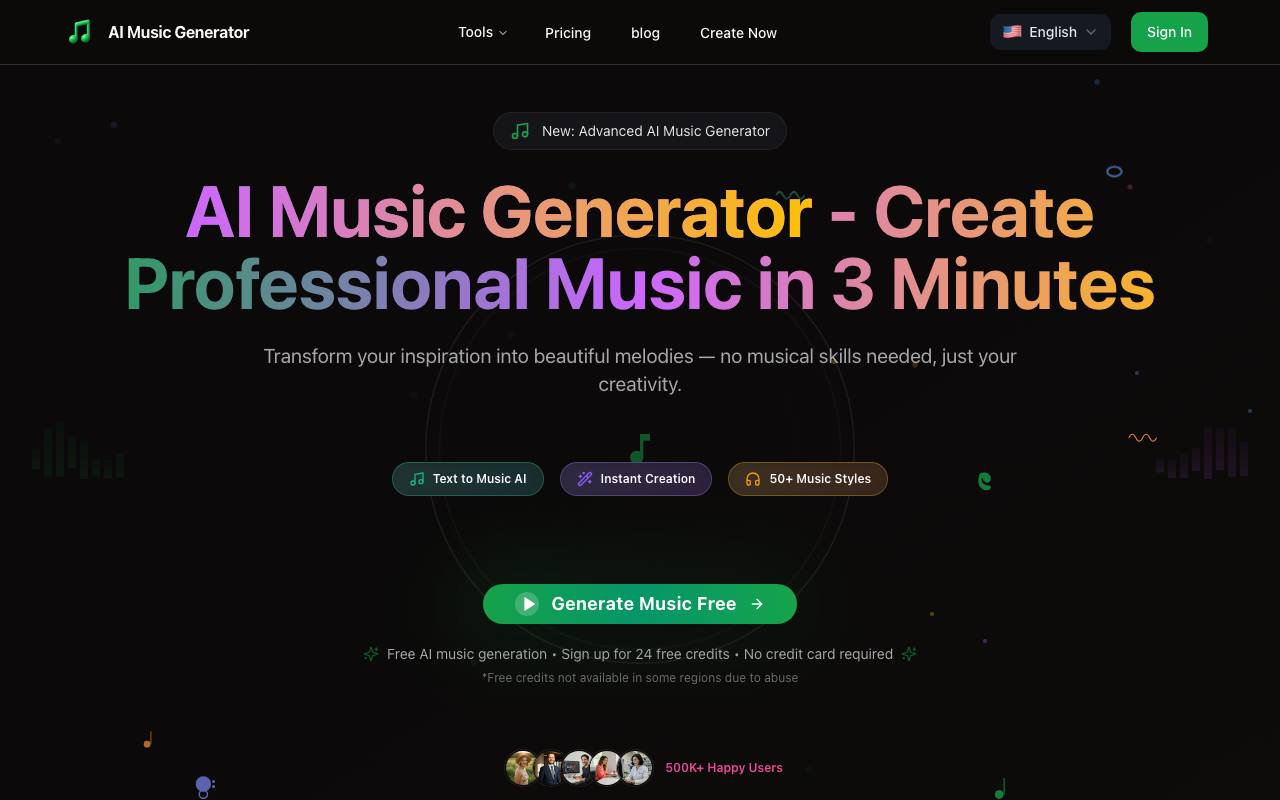 AI Music Generator screenshot