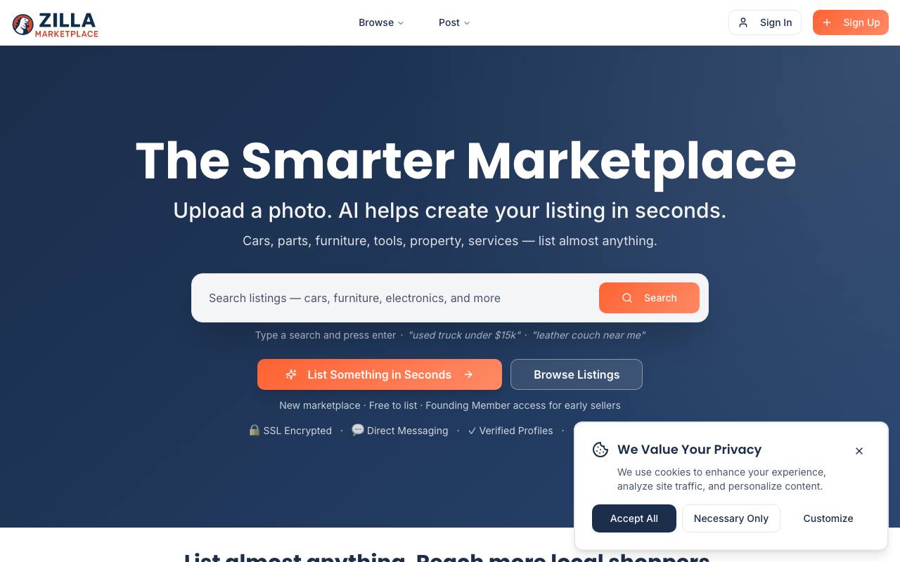 Zilla Marketplace screenshot
