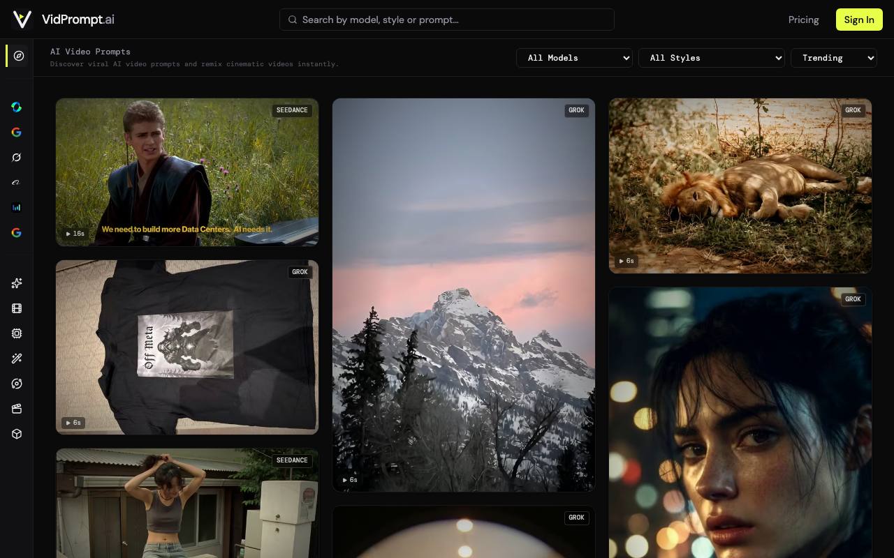 VidPrompt AI screenshot