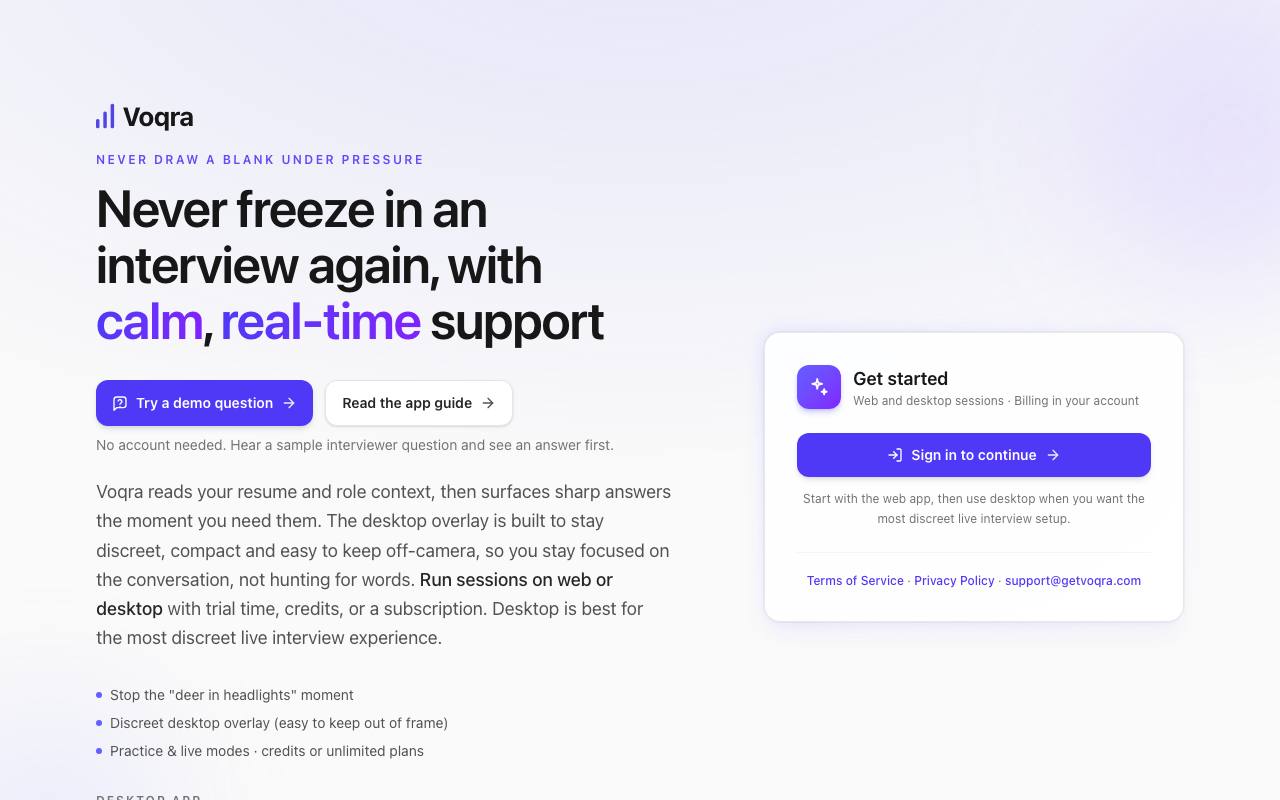 Voqra screenshot