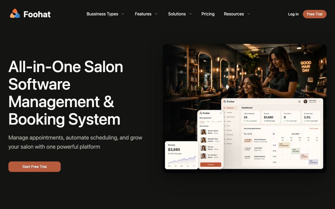 Foohat Salon Software screenshot
