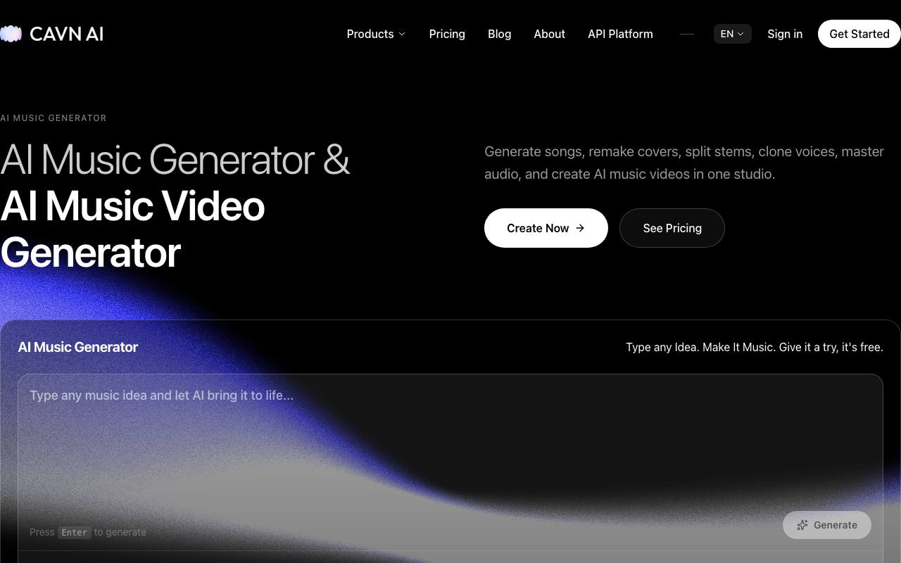 CAVN AI | AI Music Generator screenshot