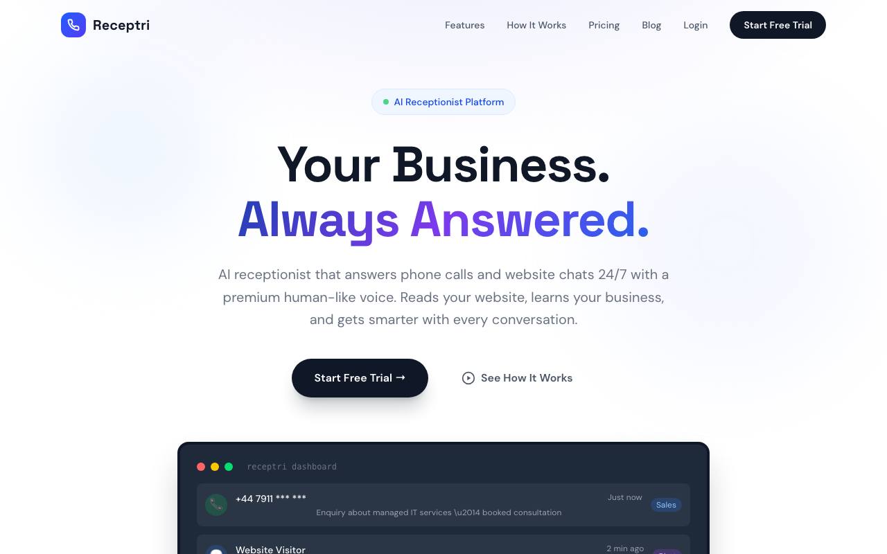 Receptri screenshot