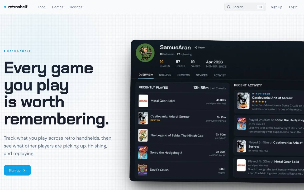 retroshelf screenshot