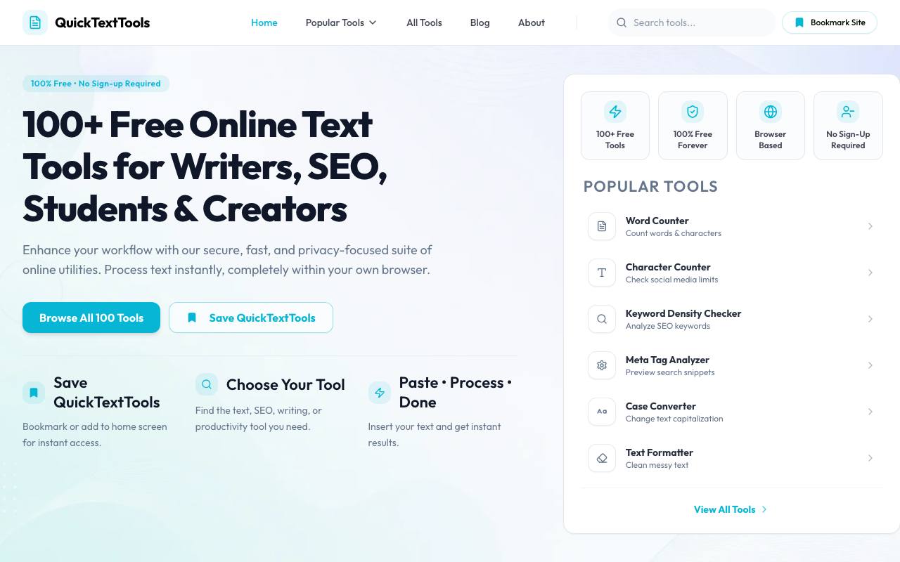 QuickTextTools screenshot