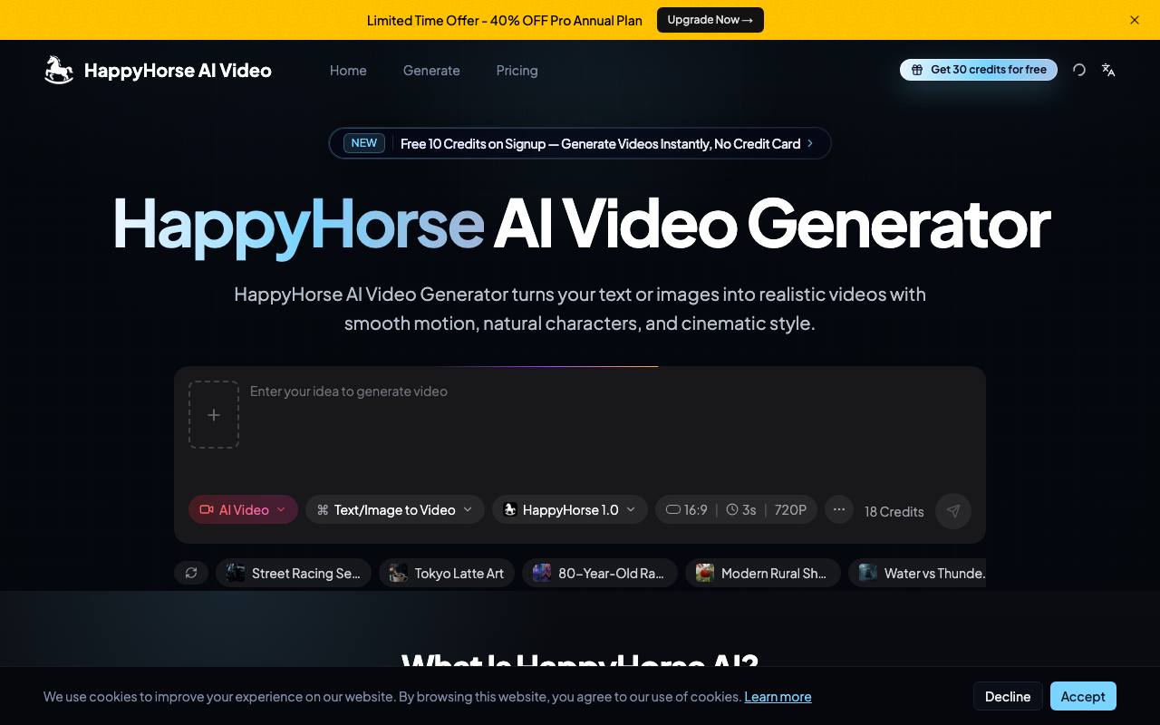 HappyHorse AI Video screenshot