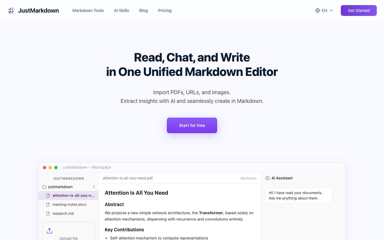 JustMarkdown screenshot