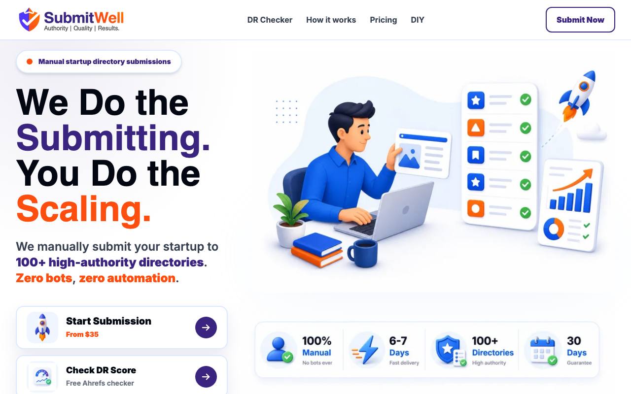 SubmitWell screenshot
