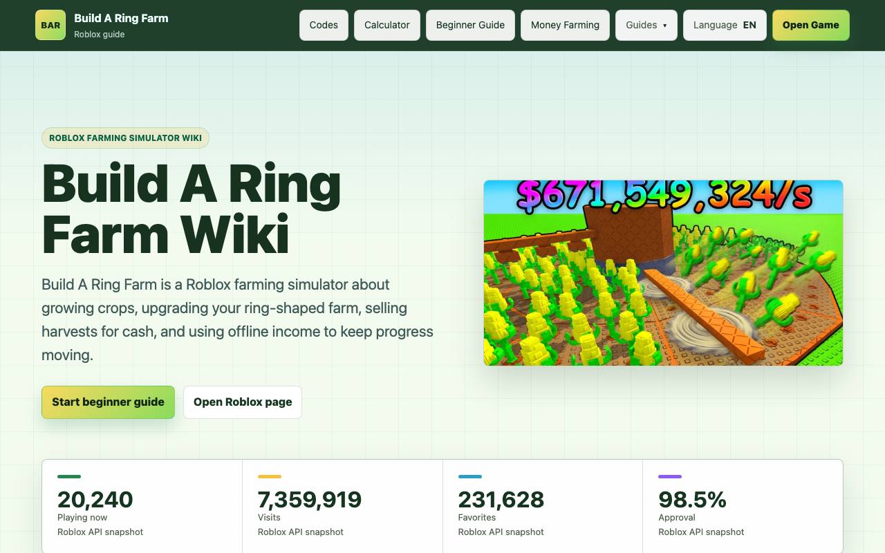 Build a Ring Farm screenshot