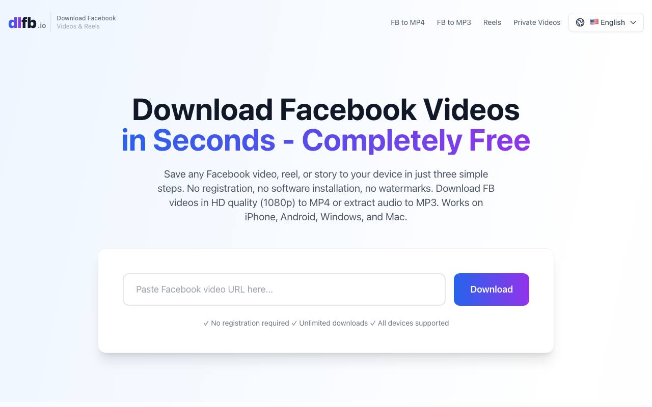 DLFB Video Downloader screenshot