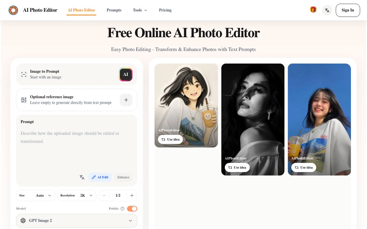 AI Photo Editor screenshot