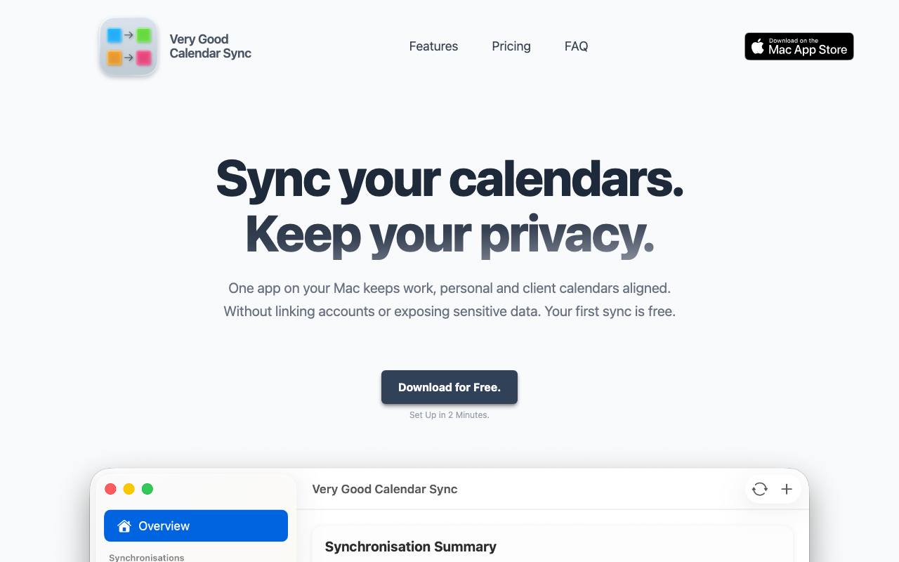 Very Good Calendar Sync screenshot