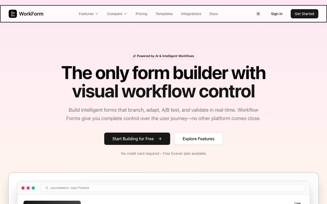 WorkForm screenshot