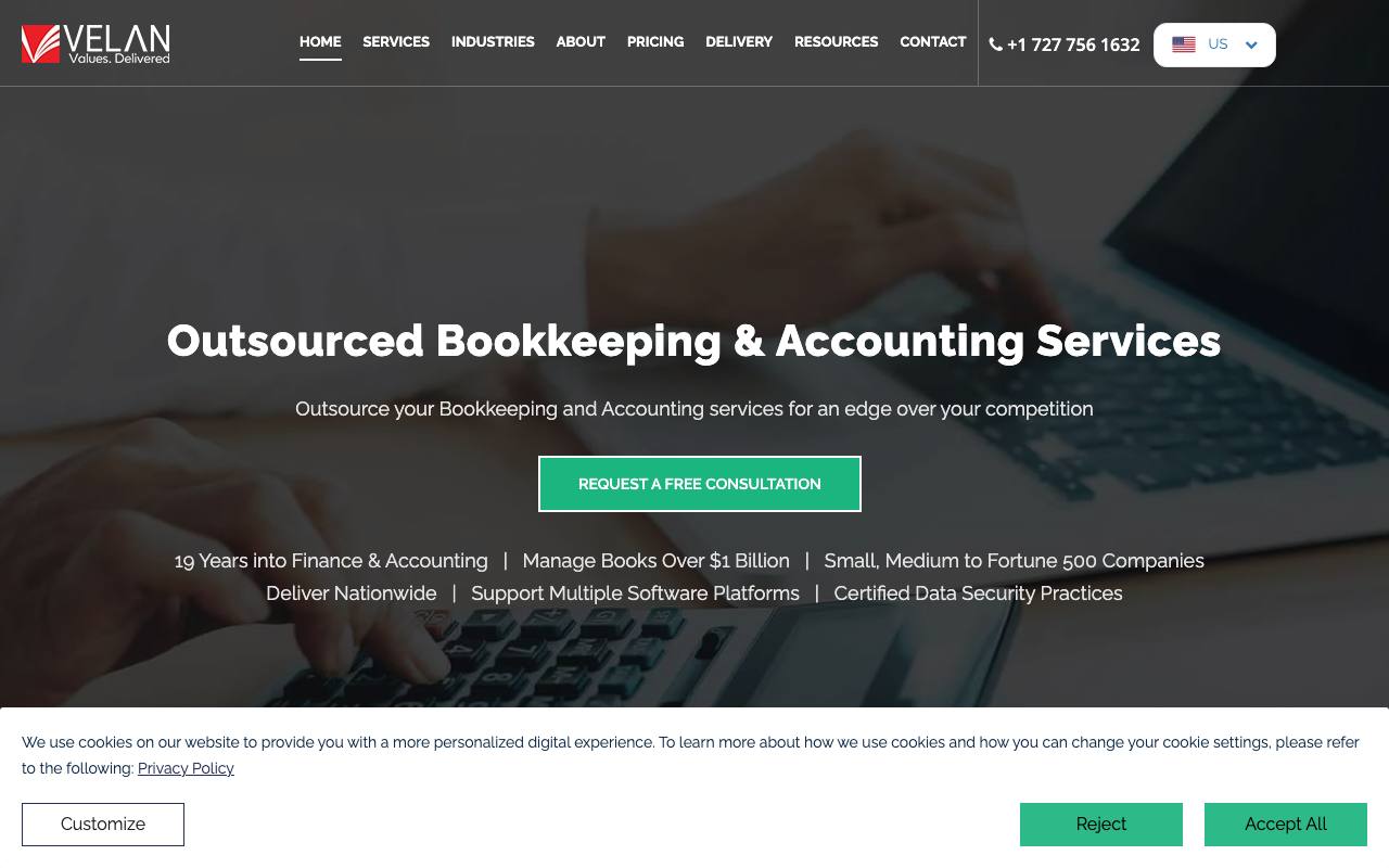 Outsourced Bookkeeping Services screenshot