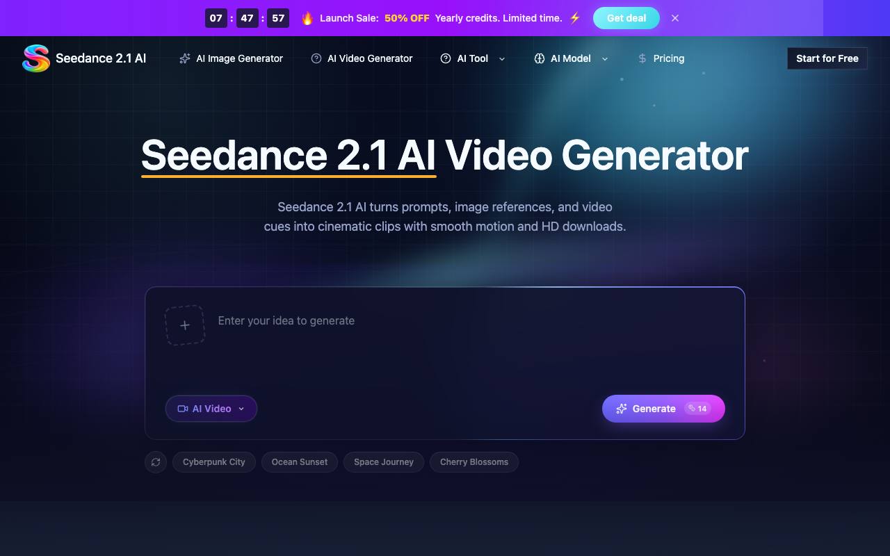 Seedance 2.1 AI screenshot