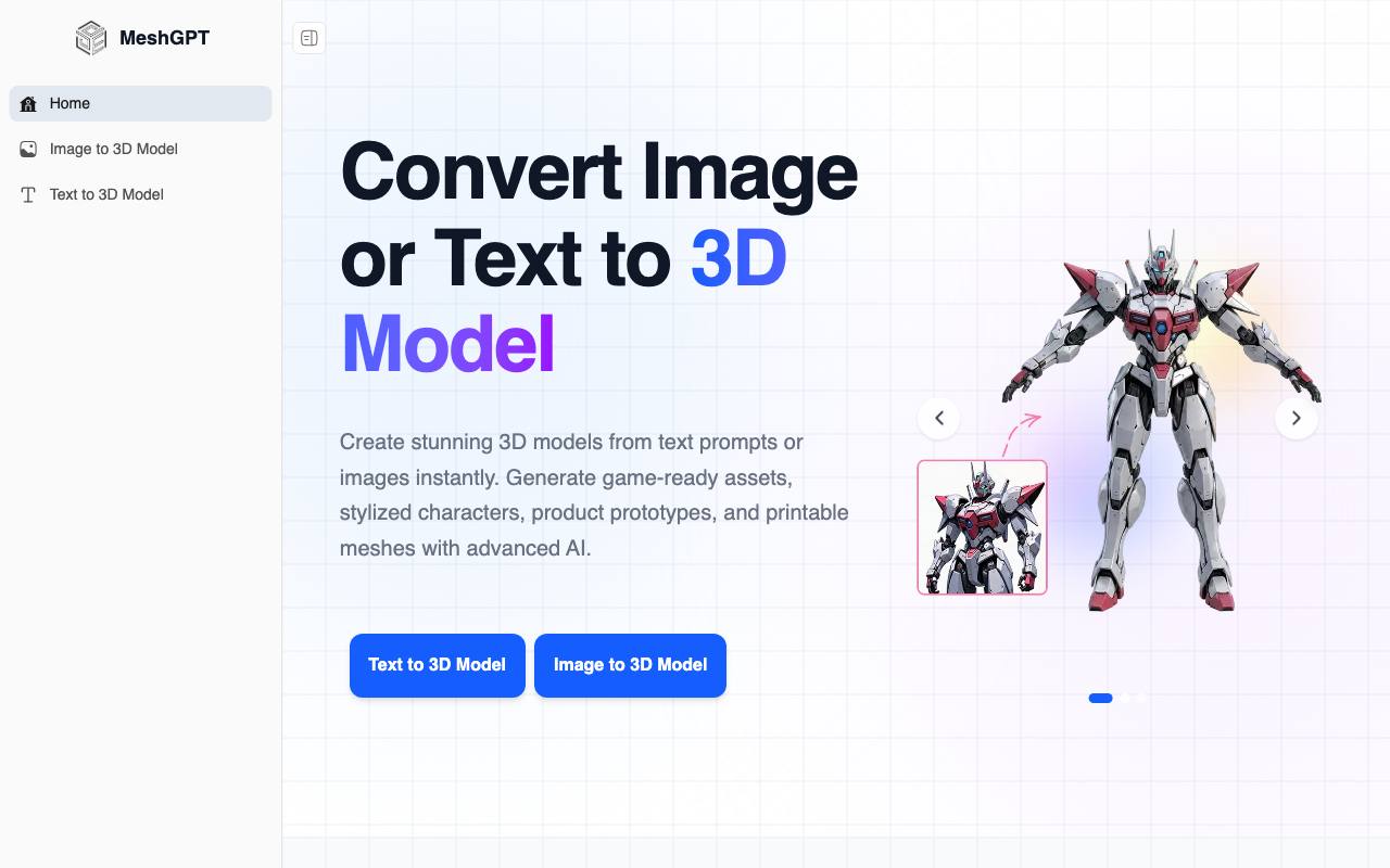 MeshGPT screenshot