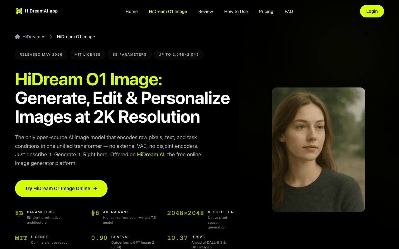 Hidream O1 Image screenshot