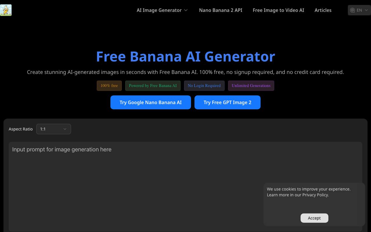 Free Banana AI screenshot