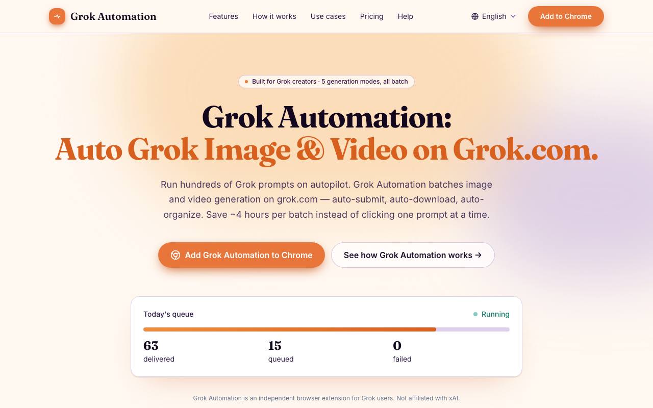 Grok Automation screenshot