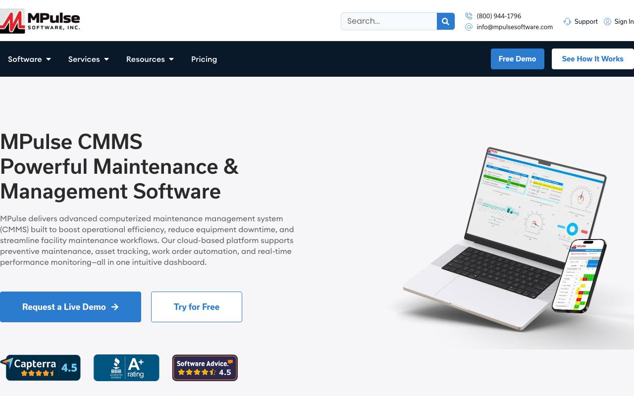 MPulse CMMS Software screenshot