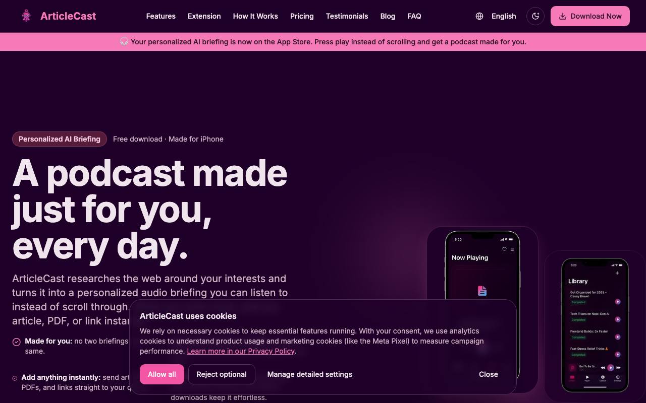 ArticleCast screenshot