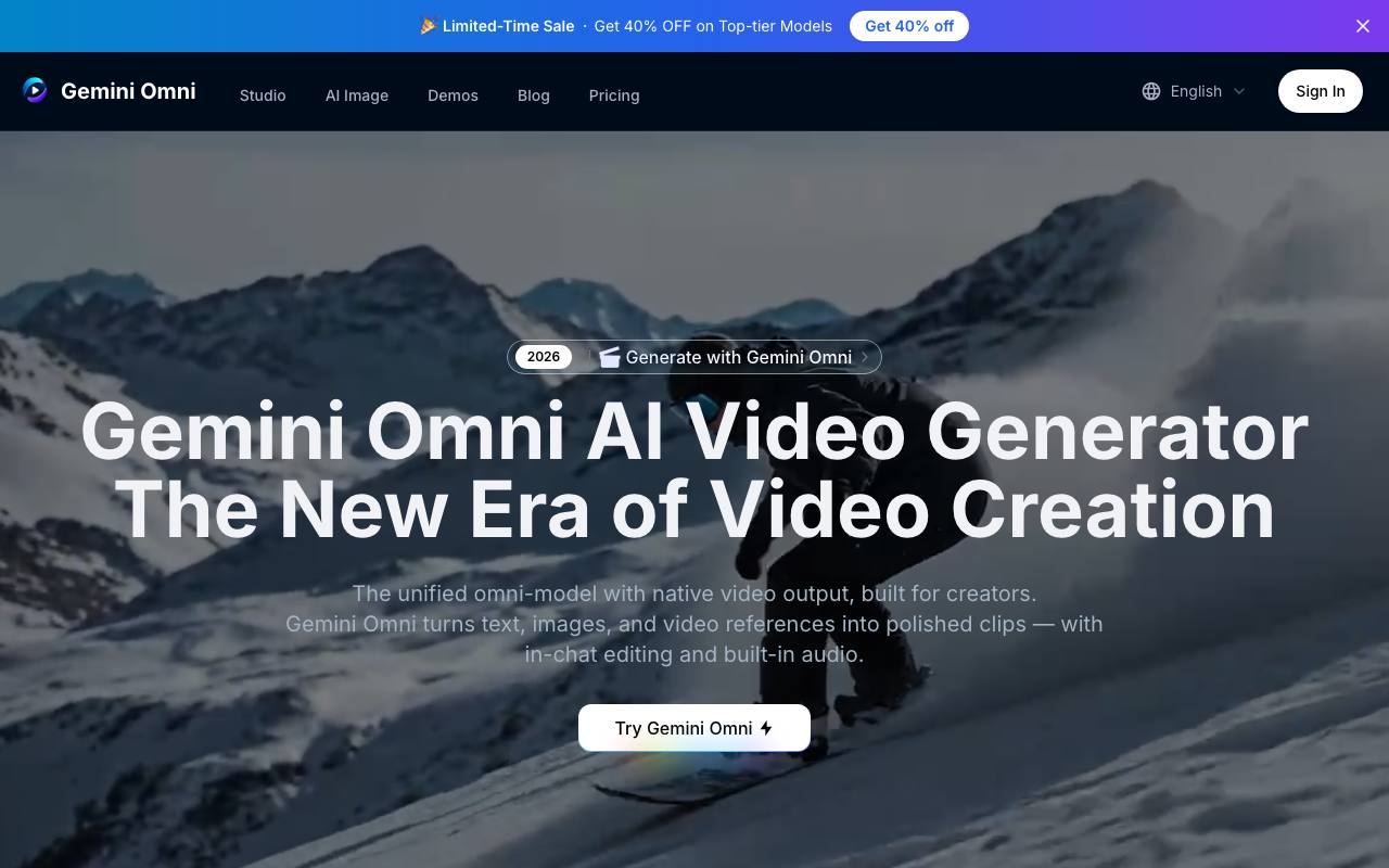Gemini Omni AI Video Generator screenshot