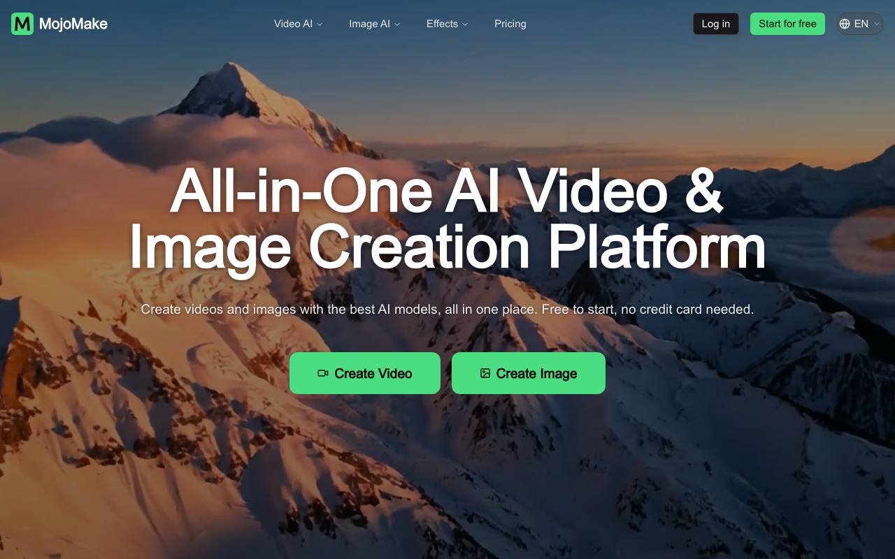 MojoMake AI Video & Image Studio screenshot