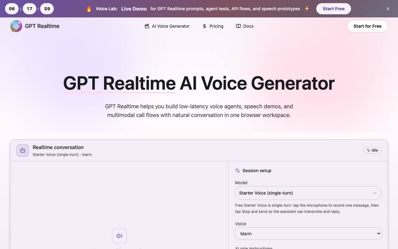 Gpt-Realtime screenshot