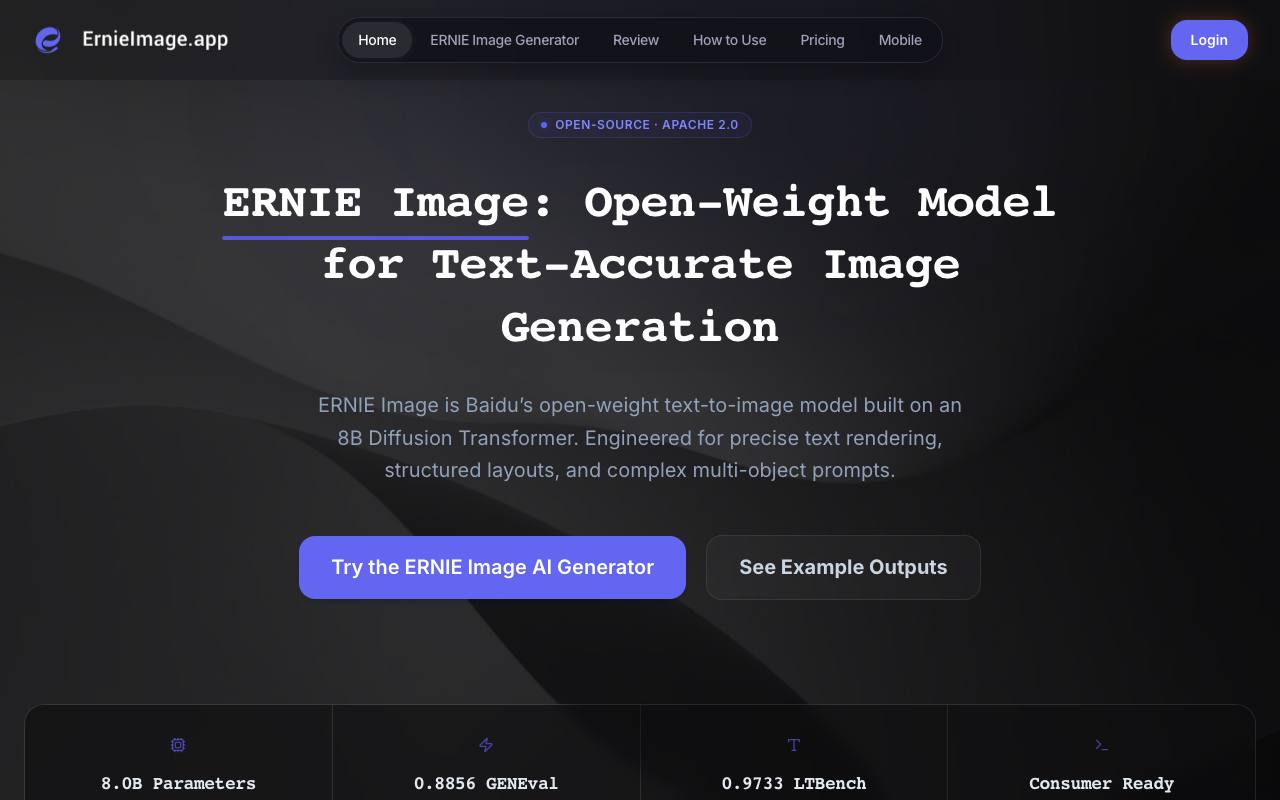 Ernie Image Generator screenshot