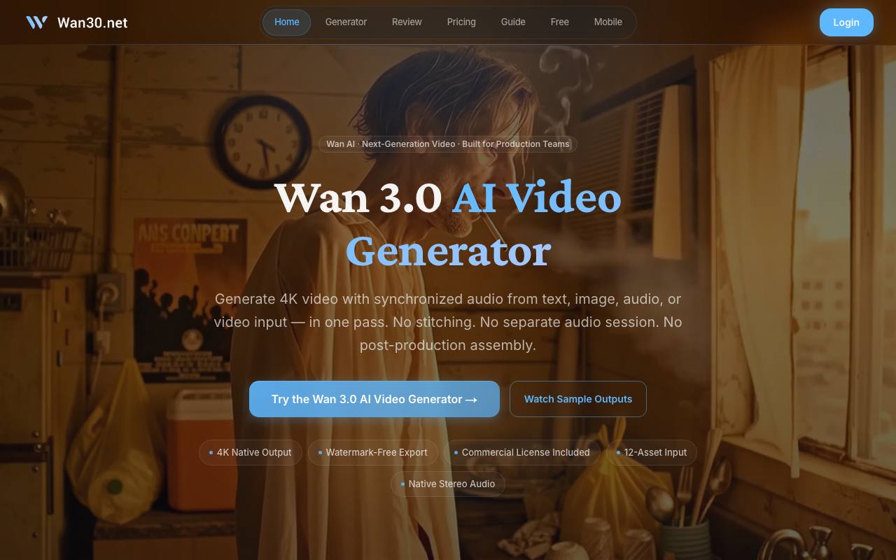 Wan 3.0 AI Video Generator screenshot