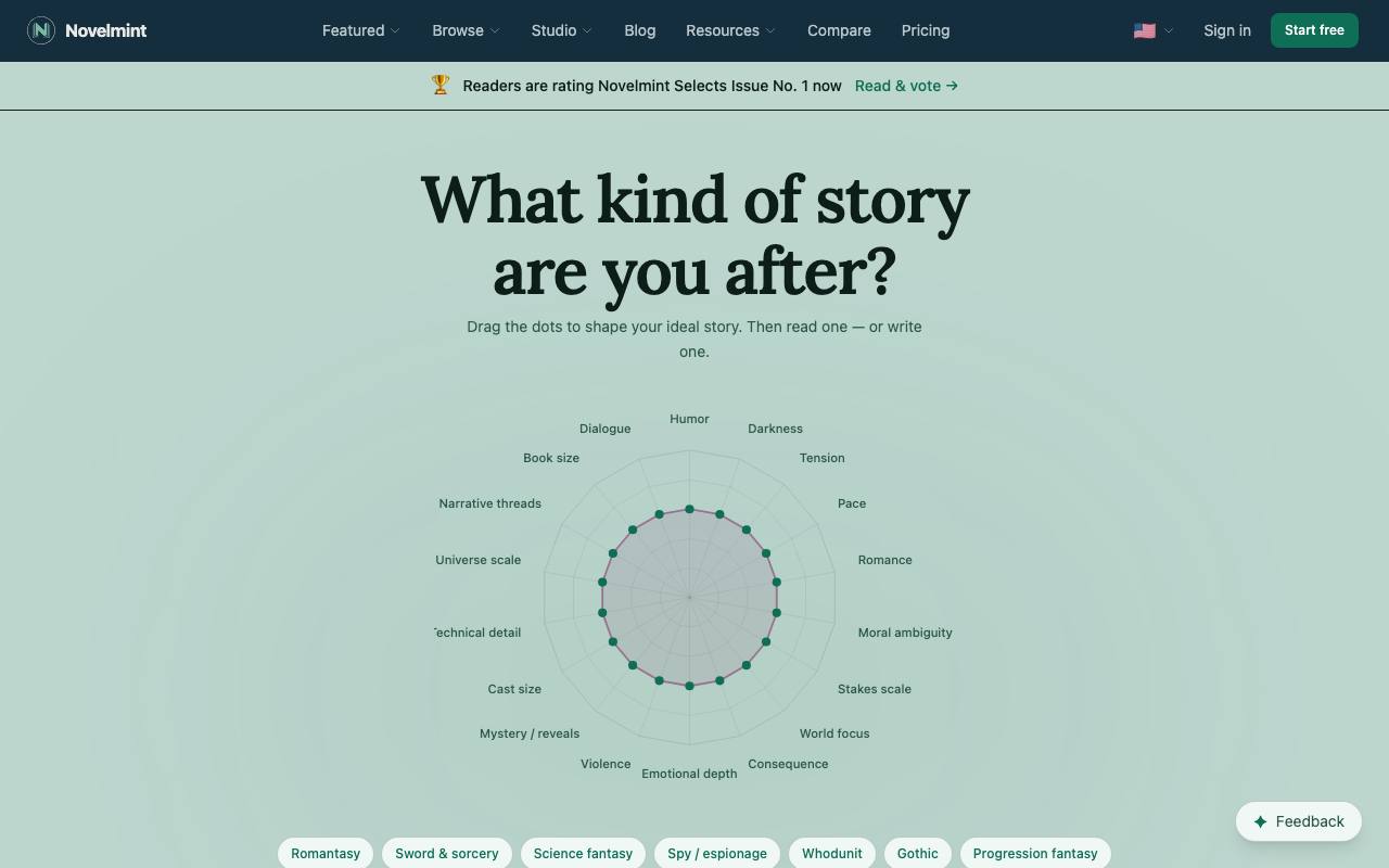 Novelmint screenshot