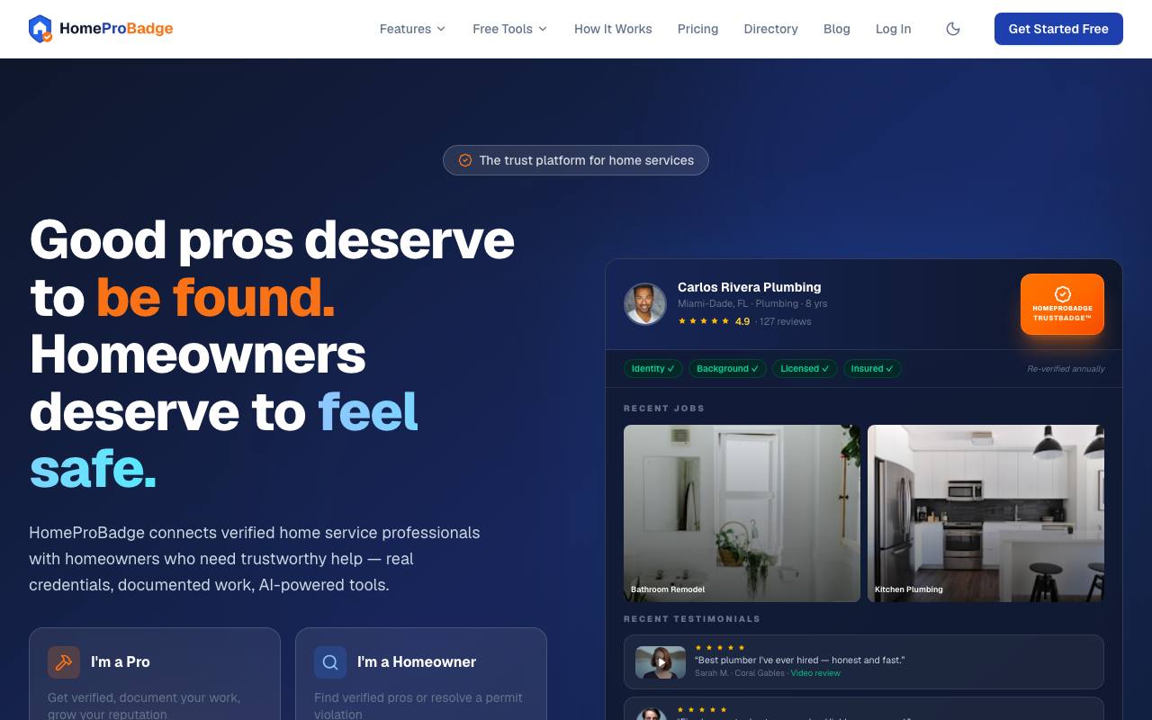 HomeProBadge screenshot