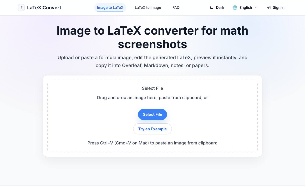 LatexConvert screenshot