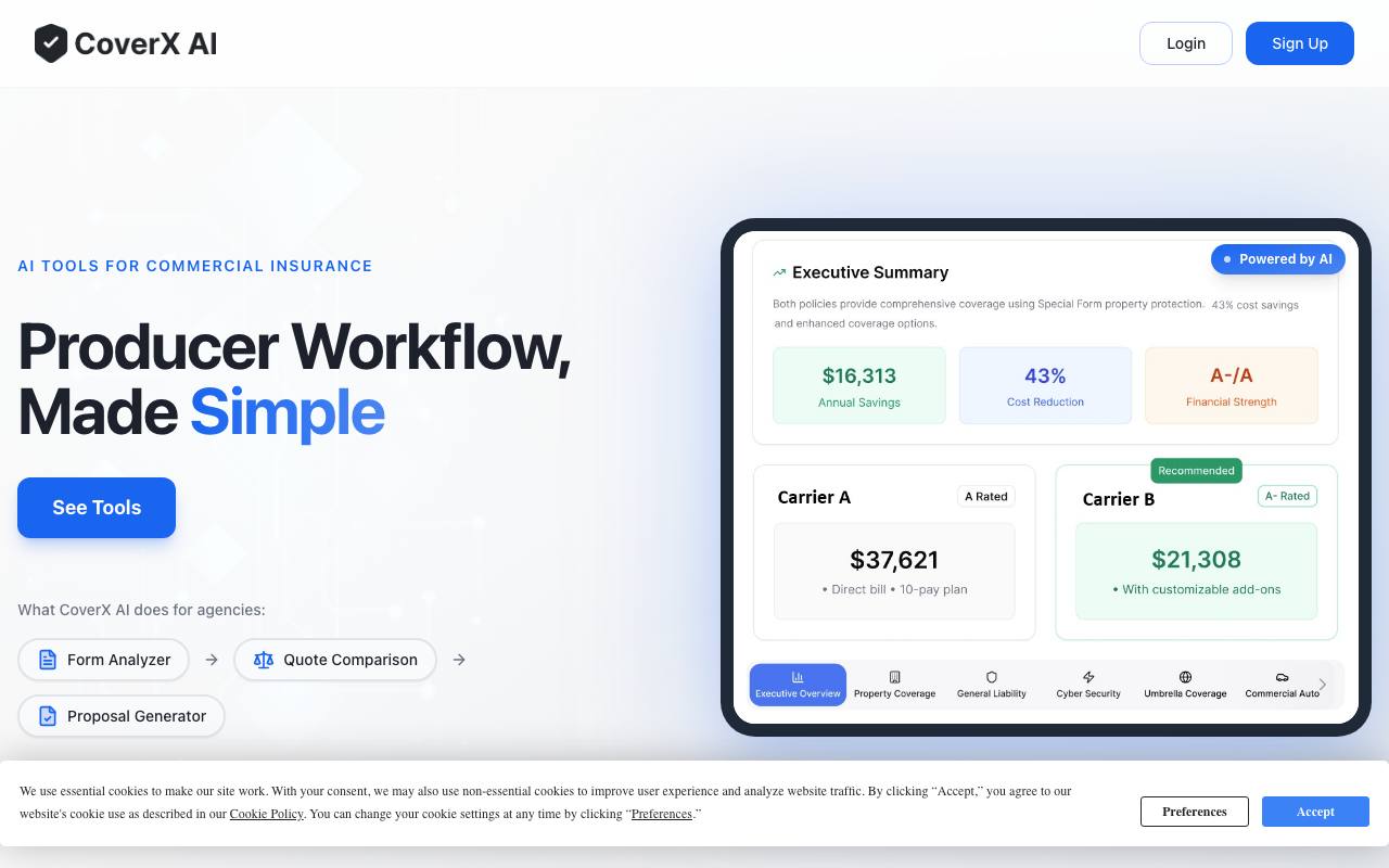 CoverX AI screenshot