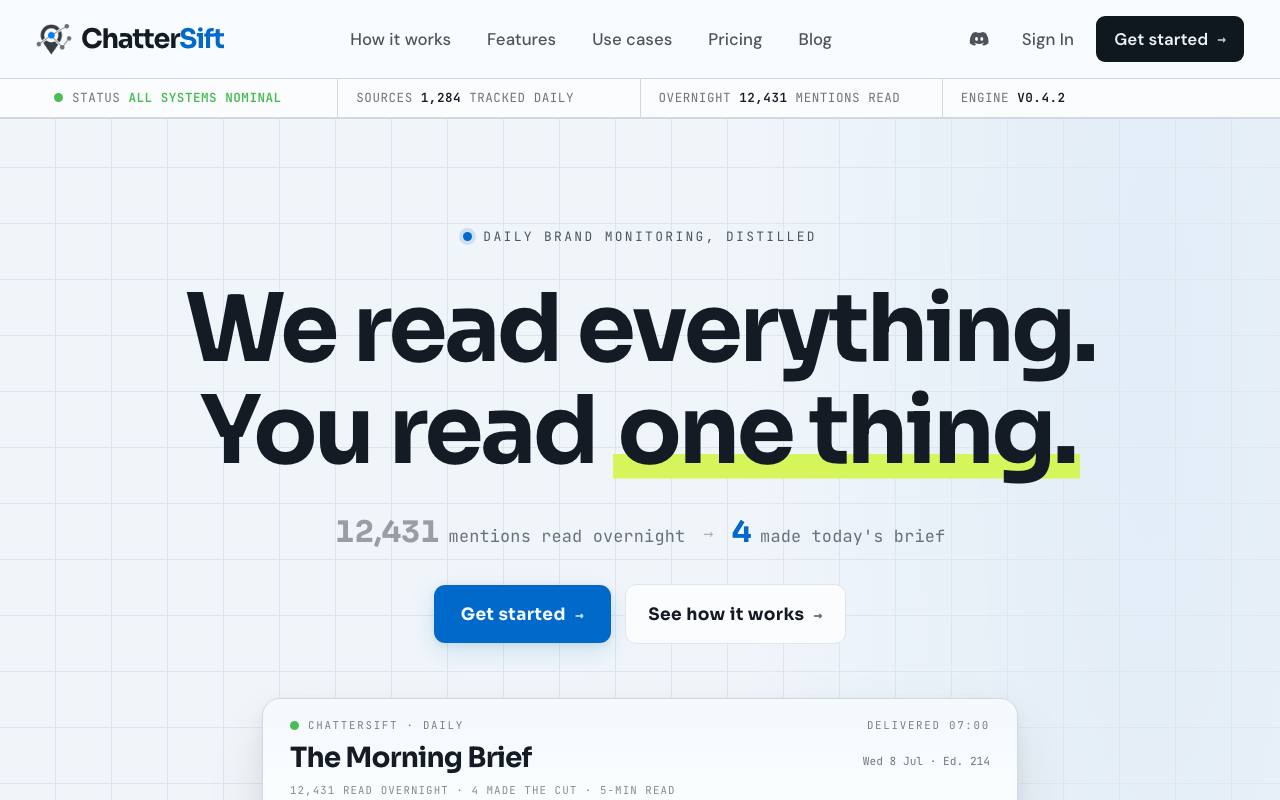 ChatterSift screenshot