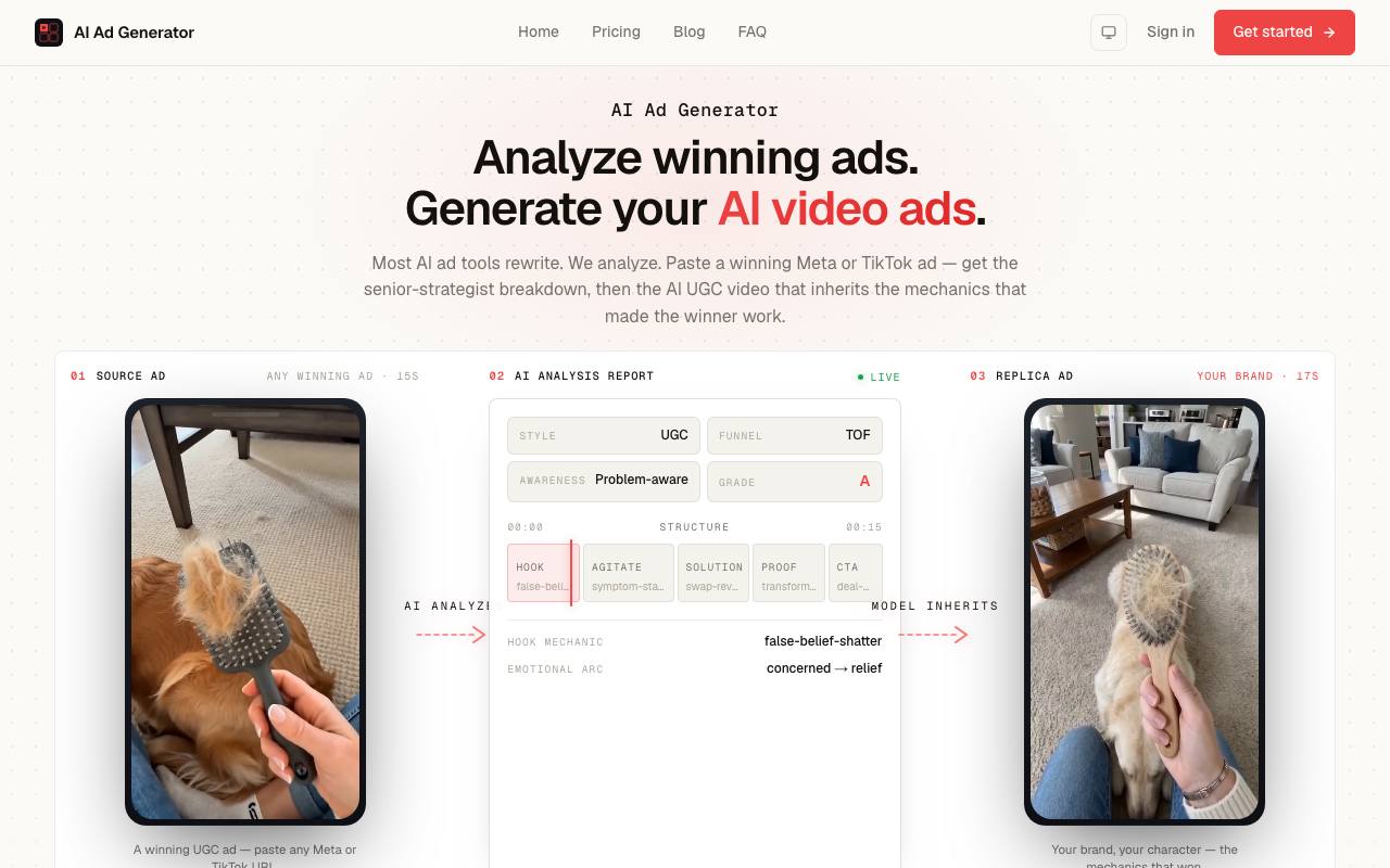 AI Ad Generator — Analyze & Create Winning Creative screenshot