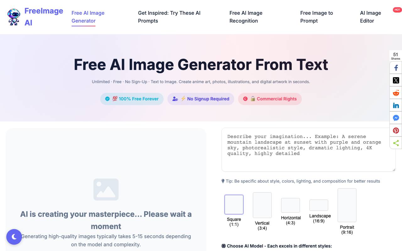 FreeImageAI screenshot