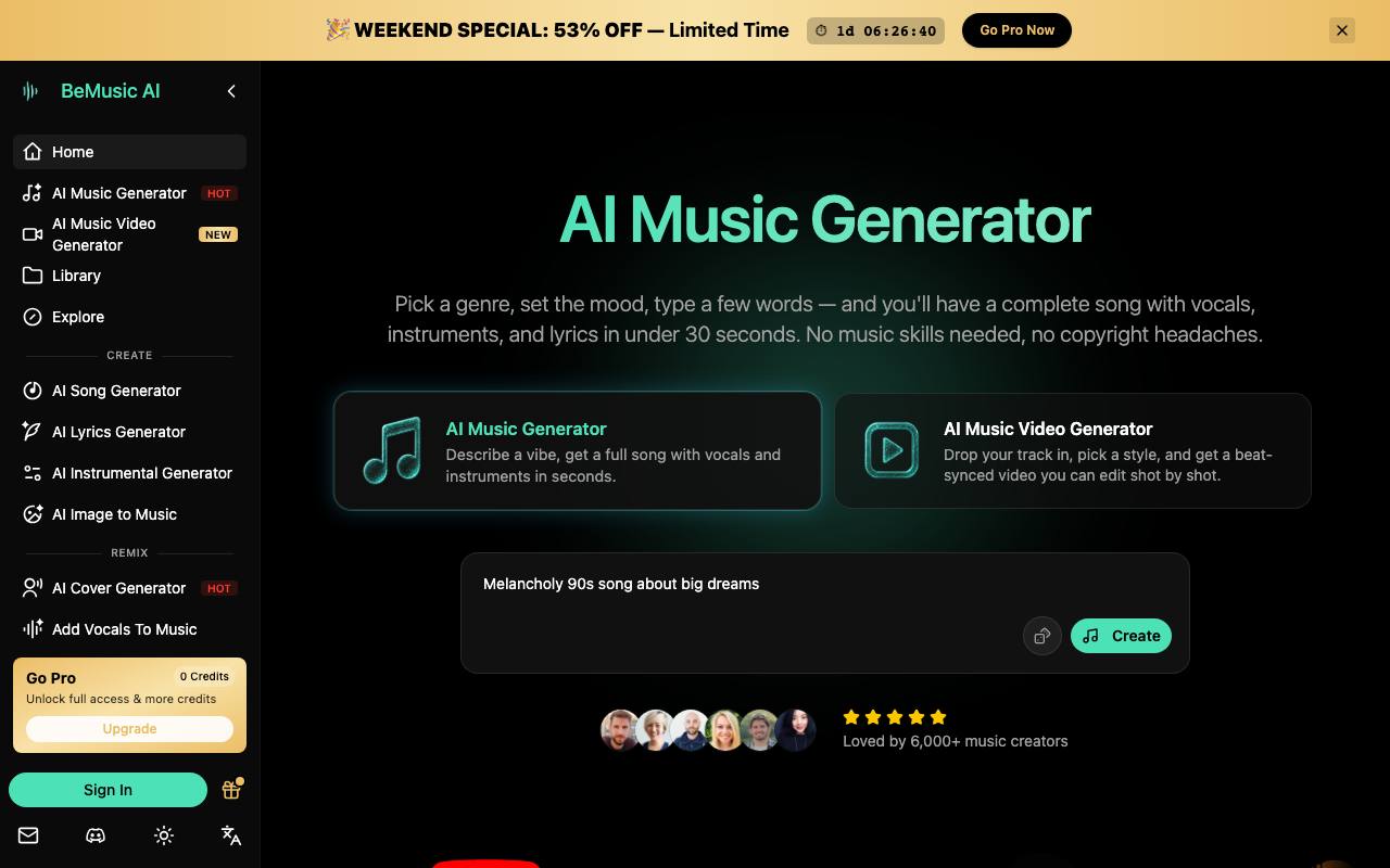 BeMusic AI screenshot