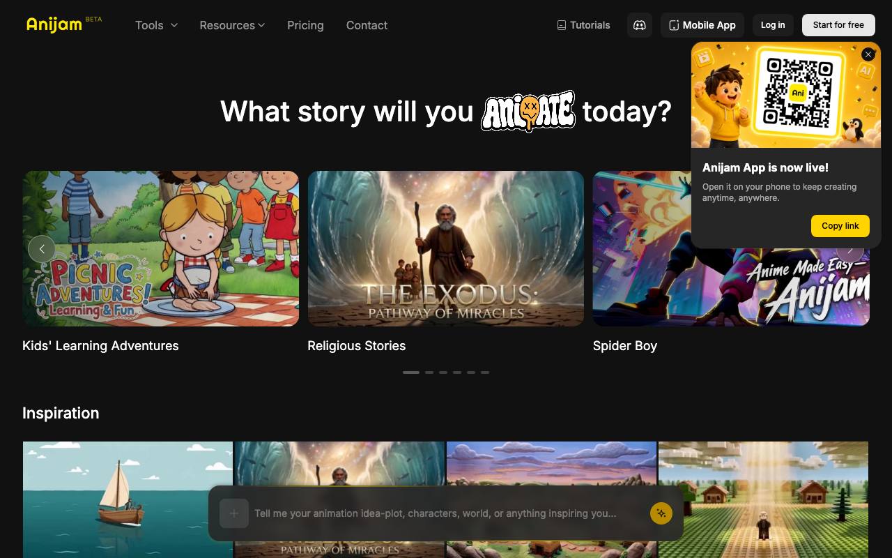 Anijam AI screenshot