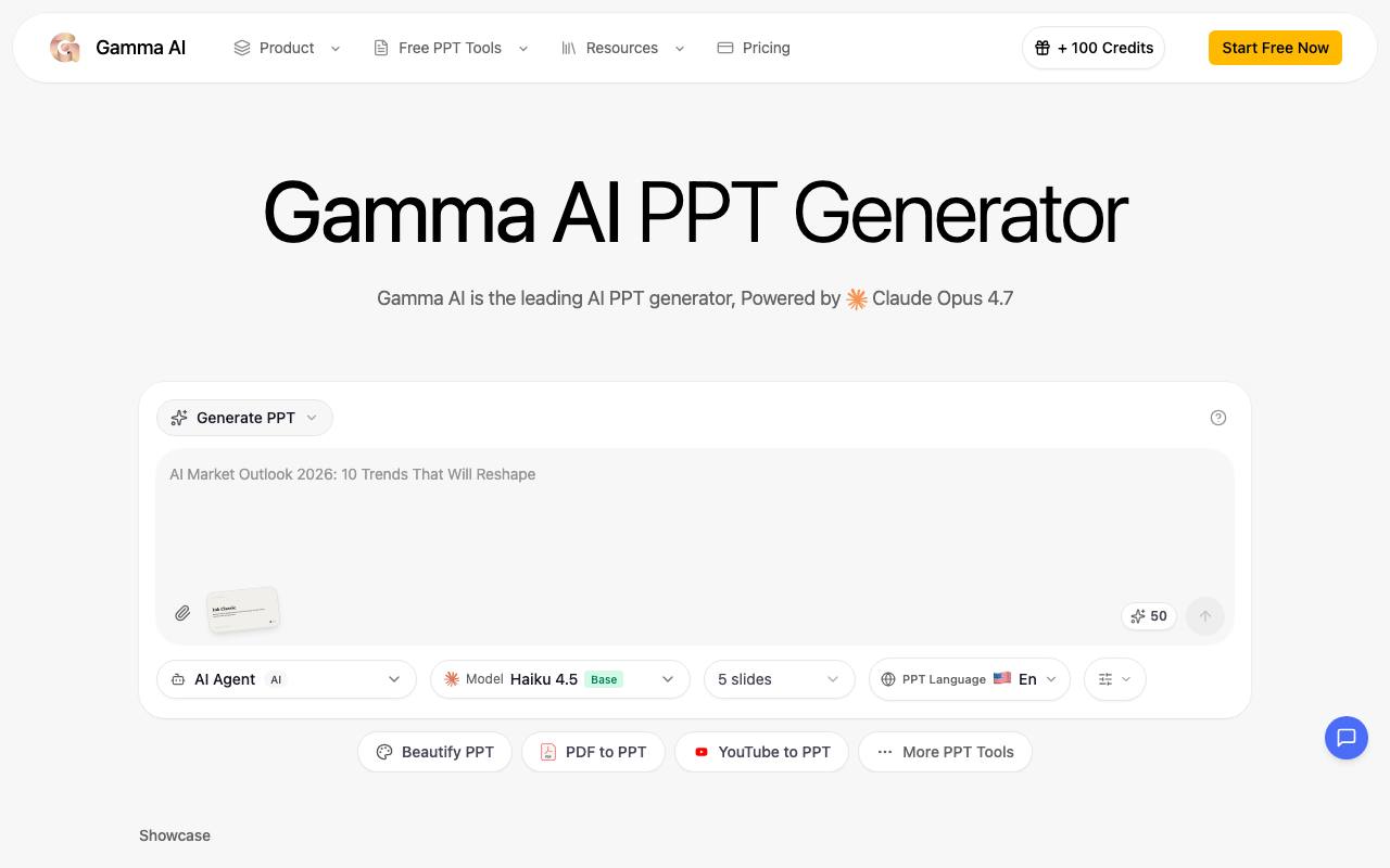 Gamma AI screenshot