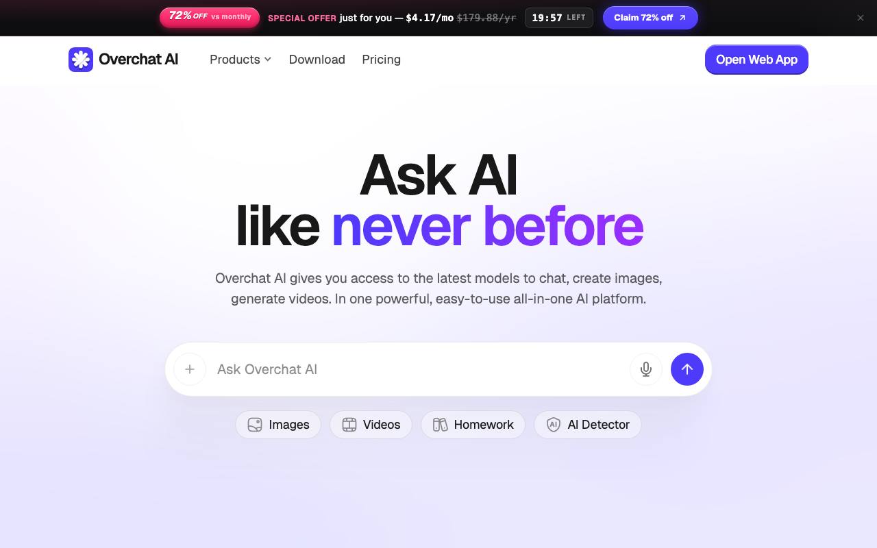 Overchat AI screenshot