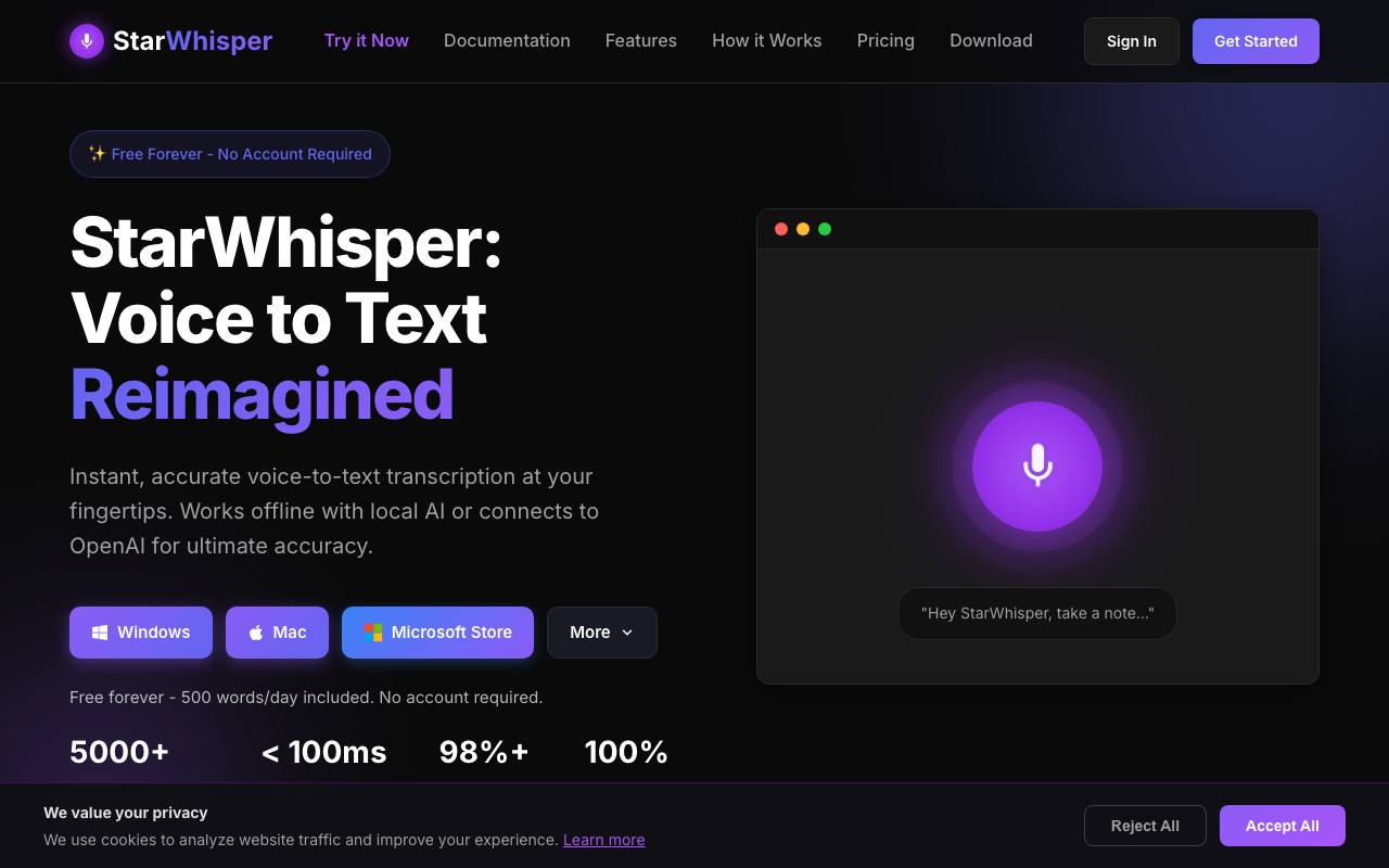 Starwhisper screenshot