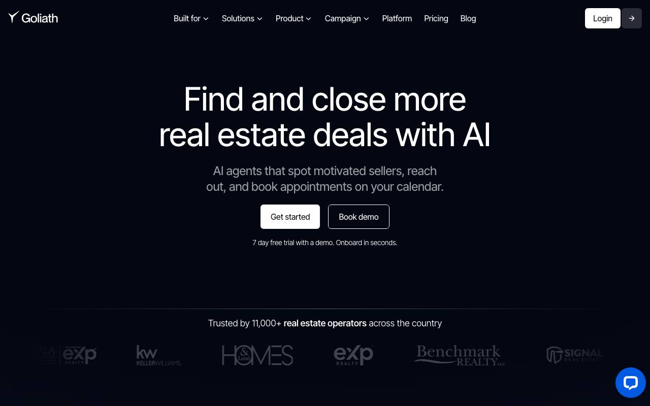 Goliath Data Real Estate CRM screenshot
