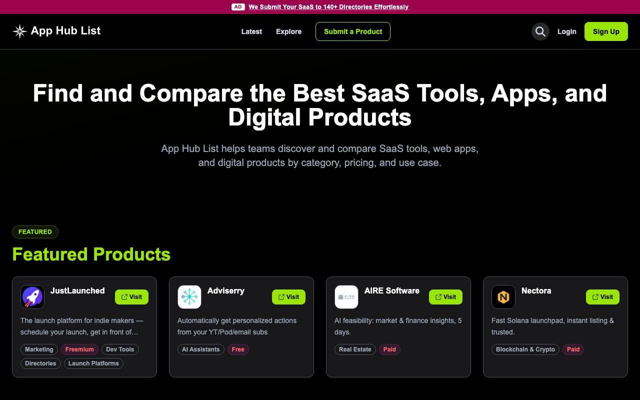 App Hub List screenshot