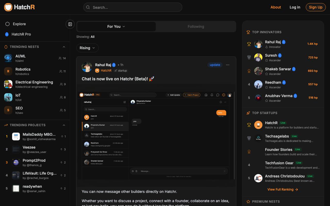 Hatchr screenshot
