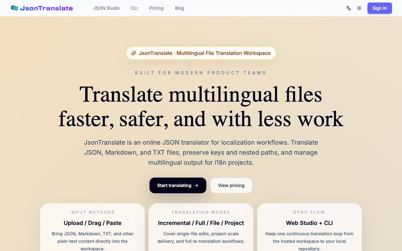 Json Translator screenshot